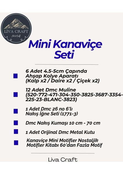 Mini Kanaviçe Seti - Nostaljik Motifler fiyatları
