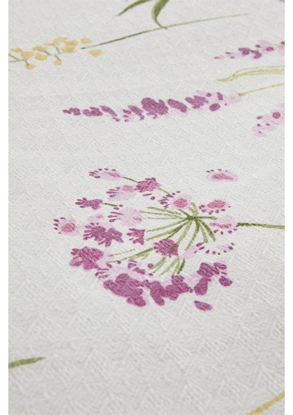 Tek Kişilik %100 Pamuk Sarı Çiçek Desenli Pike Takımı 3 Parça 160x220 cm