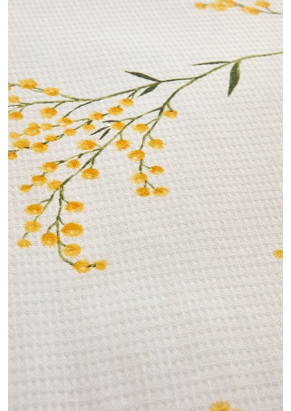 Loretta Çift Kişilik %100 Pamuk Beyaz Çiçek Desenli 4 Parça Pike Takımı 200x220 cm