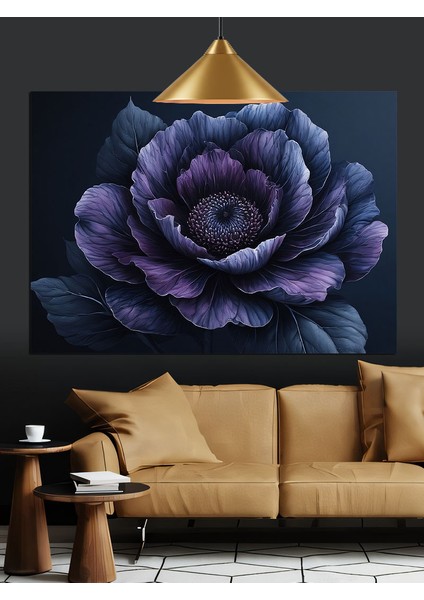 Mor Gül Çiçek Dekoratif Kanvas - Mdf Ahşap Tablo modelleri