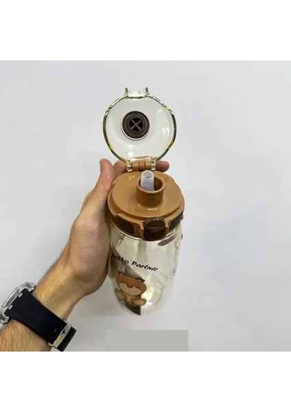 Kahverengi Çocuk Suluğu, Pipetli, Taşımalı, 500 Ml, Sağlıklı ve Hızlı Kullanım fırsatları