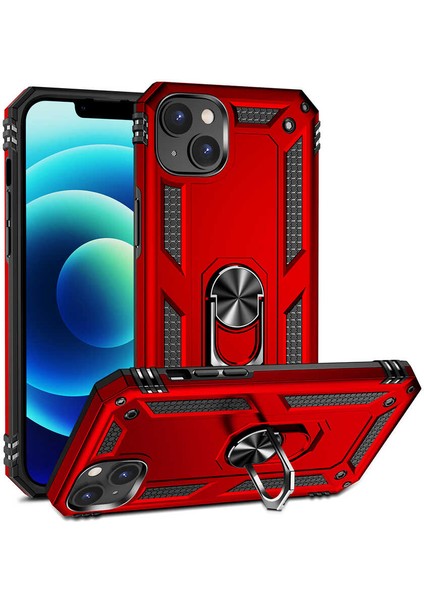 Apple iPhone 14 Plus Kılıf Tkdw Vega Kapak-Kırmızı