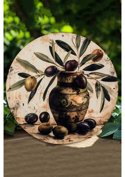 Uv Baskı Mdf Zeytin Desenli Duvar Süsü – 33X33 cm & 20X20 cm DT202