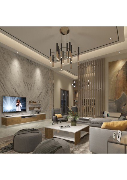 Trendstyle 4s Mdf Tv Ünitesi ve Orta Sehpa 2'li Set