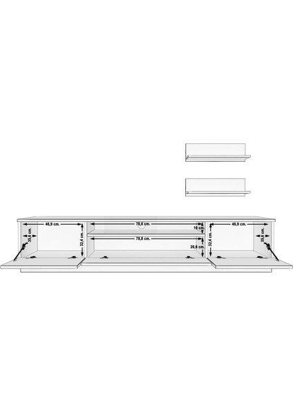 Trendstyle 4s Mdf Tv Ünitesi ve Orta Sehpa 2'li Set