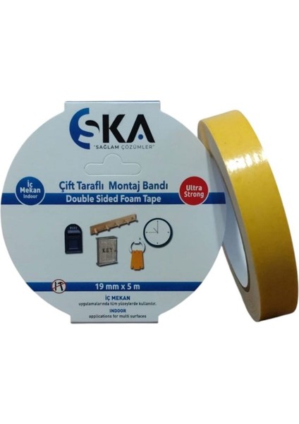Sağlam Ka Çift Taraflı Bant Hotmelt Köpük 19MMX,5M