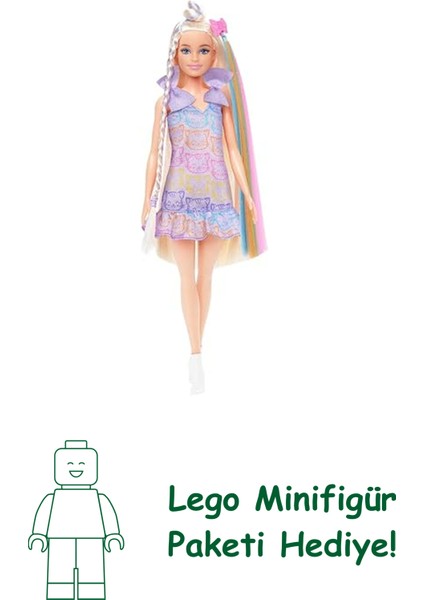 Barbıe Upuzun Muhteşem Saçlı Bebekler™ Bebek Barbie Upuzun Muhteşem Saçlı Bebekler Serisi Bebek ve Aksesuarları, 2 Farklı Kombiniyle Upuzun Saçlı Sarışın Bebek JCT72