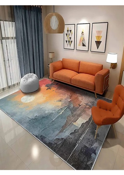 , Makinede Yıkanabilir, Kaymaz Taban, Dijital Baskı, Dikdörtgen, Çok Renkli, Salon Halısı, Oturma Odası Halısı, Mutfak Halısı