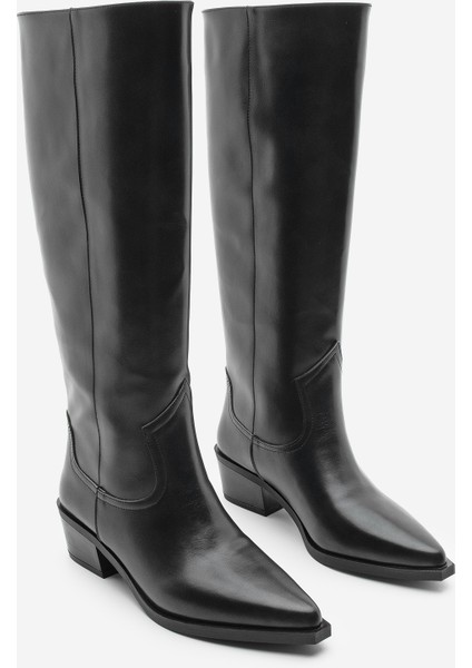 Kadın Sivri Burun Kovboy Fermuarsız Western Çizme Mivez indirimleri