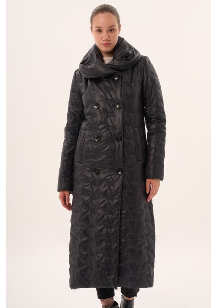 Veger Özelyaka Tesettür Boykapitone Kaban modelleri