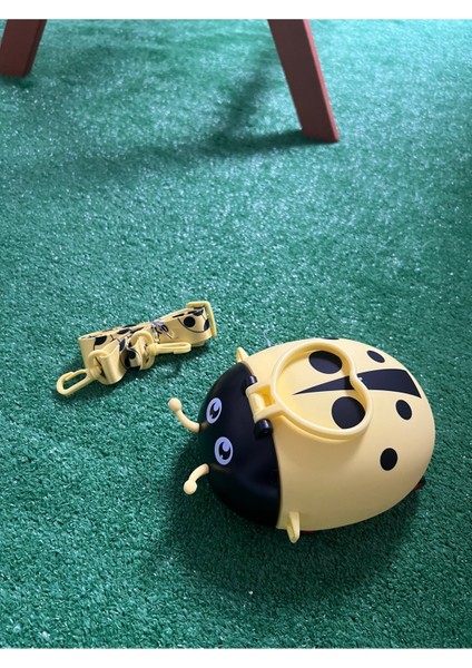 Uğur Böceği Desenli Renkli Tekerlekli 550ML Okul Matara Suluk