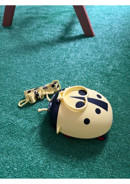 Uğur Böceği Desenli Renkli Tekerlekli 550ML Okul Matara Suluk