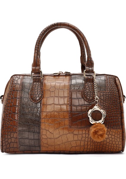 Kadın Taba Uzun Askılı Desenli Kol Çantası 25WBD262914 modelleri