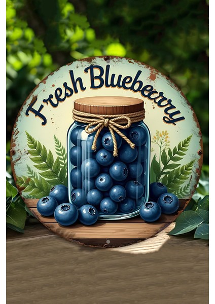 Fresh Blueberry Temalı Uv Baskı Mdf Duvar Süsü – 33X33 cm & 20X20 cm DT200
