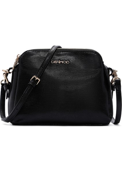 Kadın Siyah Uzun Askılı Baskılı Çapraz Çanta 25WBD2820KR