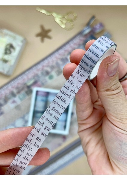 Vintage Retro Temalı 20’li Washi Bant Seti – Letters From Anna Serisi (20*2 M) /masking Tape/ Desenli Bant fırsatları