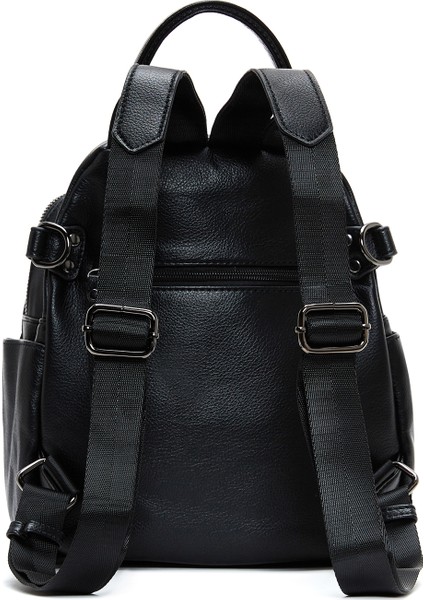 Kadın Siyah Uzun Askılı Sırt Çantası 25WBD249218