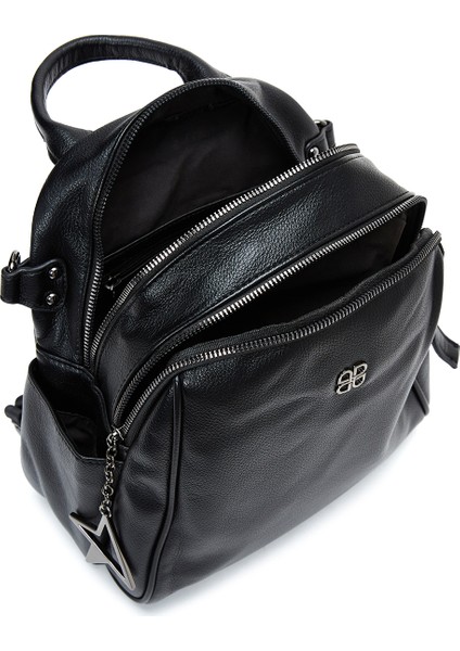 Kadın Siyah Uzun Askılı Sırt Çantası 25WBD249218