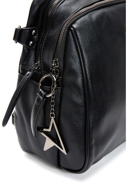 Kadın Siyah Uzun Askılı Sırt Çantası 25WBD249218