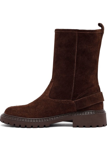 Kadın Kahverengi Süet Deri Bot 25WFD202410 fiyatları