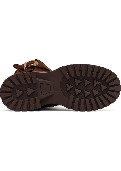 Kadın Kahverengi Süet Deri Bot 25WFD202410 indirimleri