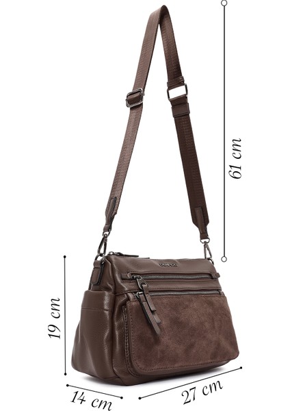 Kadın Kahverengi Uzun Askılı Çapraz Çanta 25WBD246414 fiyatları