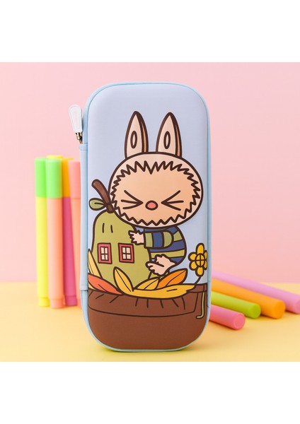 3D Kabartmalı Kalem Kutusu, Sert Kapaklı, Büyük Boy, Fermuarlı, Okula Dönüş Için Mavi fiyatları