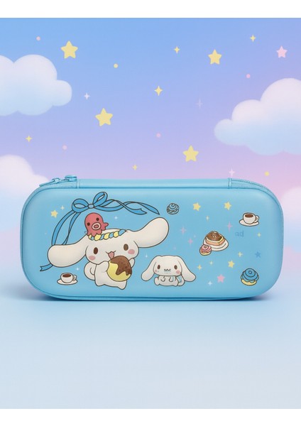 Mavi Kabartmalı Kalemlik, Okul ve Ofis Için Şık Kalem Kutusu