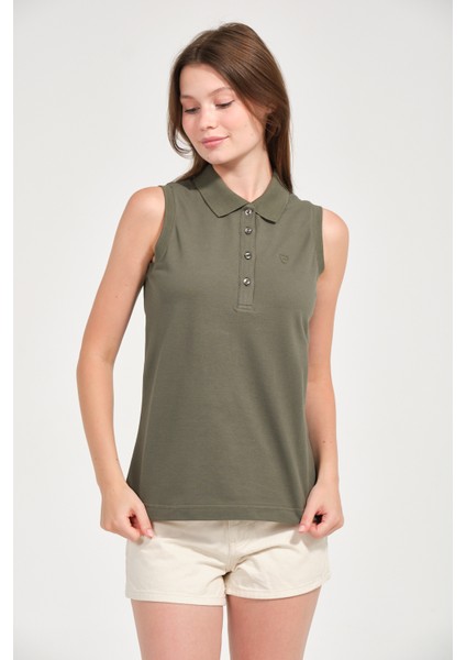 Kadın Regular Fit Kolsuz Polo