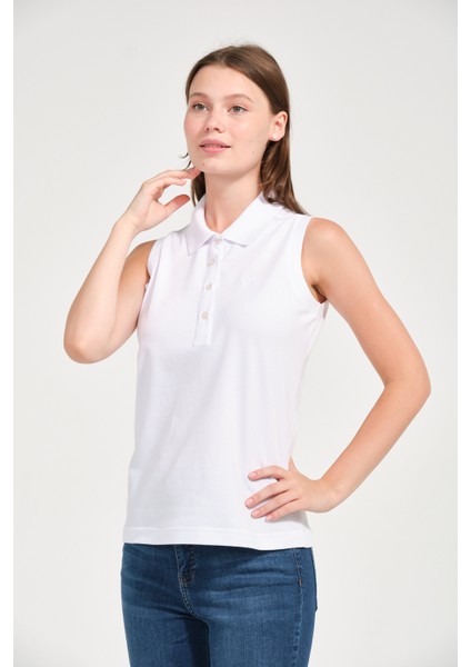 Kadın Regular Fit Kolsuz Polo indirimleri
