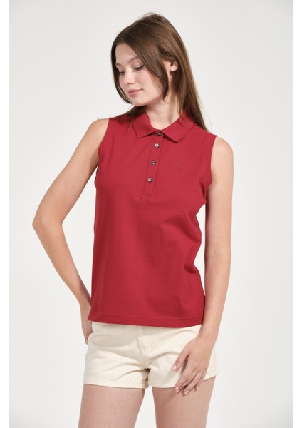 Kadın Regular Fit Kolsuz Polo