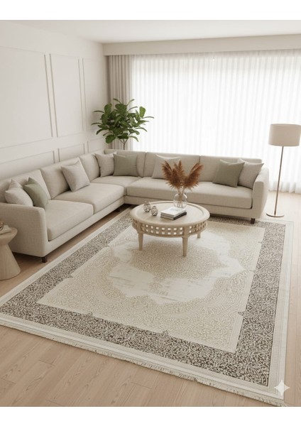 Türkeri, Truva Ipeksi Yün Tuşeli Triko Akrilik Oturma Odası ve Salon Halısı