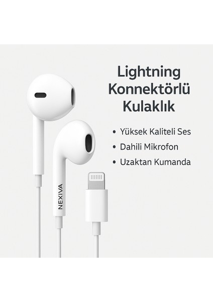 6/6s/7/7plus/8/8 Plus X/xs/xr Ile Uyumlu Kablolu Kulaklık Mikrofonlu Ekstra Ses Kalitesi fiyatları