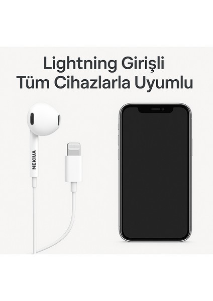 6/6s/7/7plus/8/8 Plus X/xs/xr Ile Uyumlu Kablolu Kulaklık Mikrofonlu Ekstra Ses Kalitesi modelleri