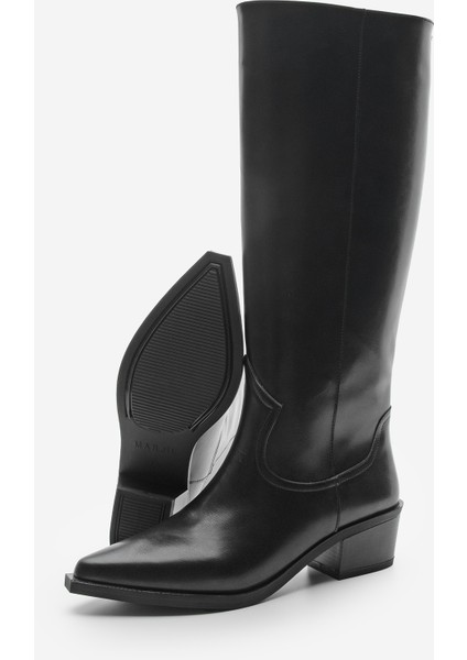 Kadın Sivri Burun Kovboy Fermuarsız Western Çizme Mivez