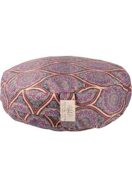 Zafu Meditasyon Minderi – Karabuğday Dolgulu, Rahat ve Destekleyici Yoga Minderi Mandala Desenli Mor