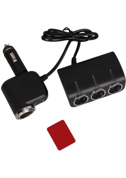 1528 12-24V Tek USB Girişli 120W 80CM Kablolu 3'lü Araç Çakmak Çoklayıcı indirimleri