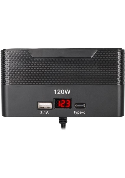 2014 12-24V Type-C + Usb-A Girişli 120W 80CM Kablolu 4'lü Araç Çakmak Çoklayıcı modelleri