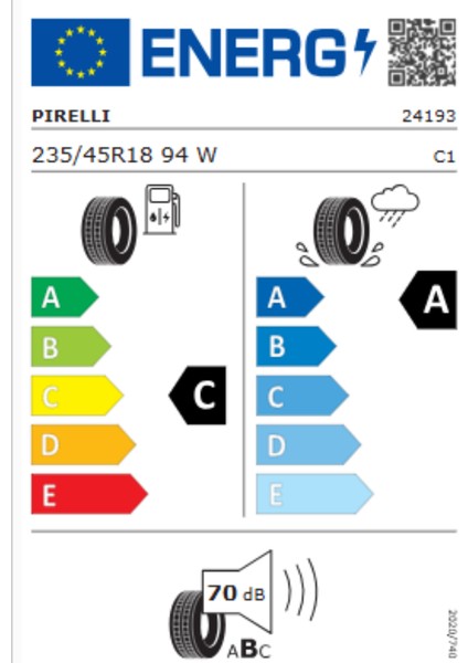 Cinturato P7 Seal Inside 235/45R18 94W Oto Yaz Lastiği (Üretim Yılı: 2024) modelleri