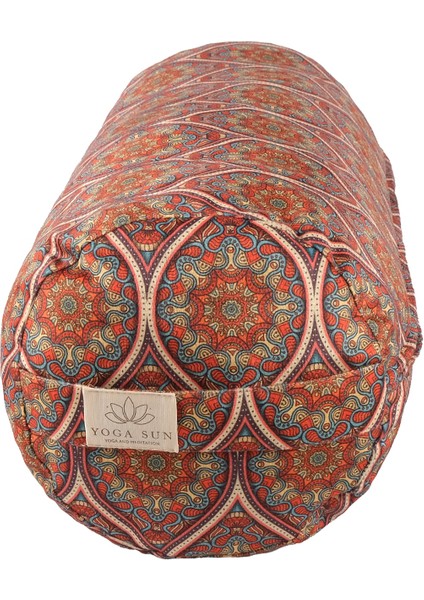 Silindir Yoga Minderi (Bolster) – Meditasyon ve Yoga Destek Yastığı Mandala Desenli