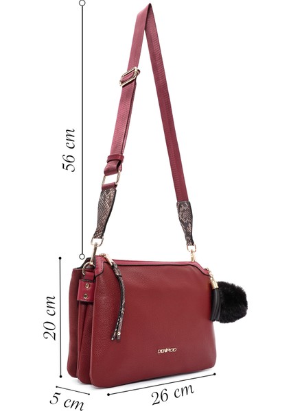 Kadın Bordo Aksesuar Detaylı Çapraz Çanta 25WBD2460FT fiyatları