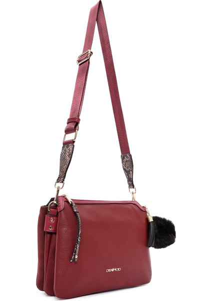 Kadın Bordo Aksesuar Detaylı Çapraz Çanta 25WBD2460FT