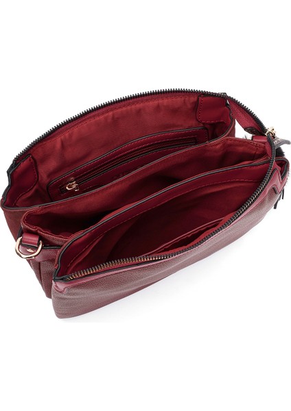 Kadın Bordo Aksesuar Detaylı Çapraz Çanta 25WBD2460FT