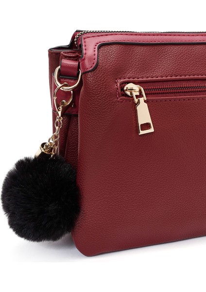 Kadın Bordo Aksesuar Detaylı Çapraz Çanta 25WBD2460FT