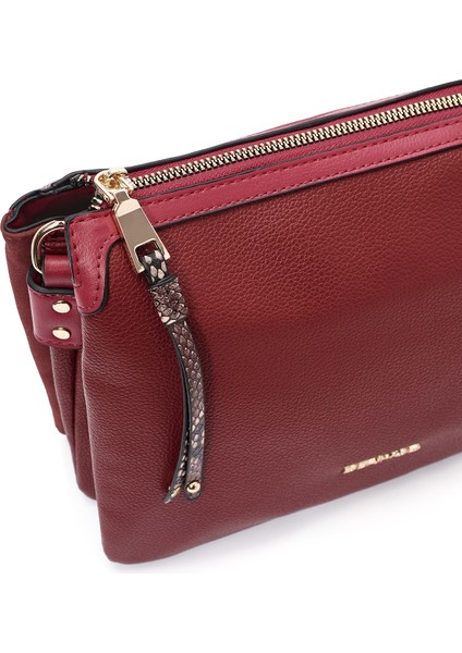 Kadın Bordo Aksesuar Detaylı Çapraz Çanta 25WBD2460FT
