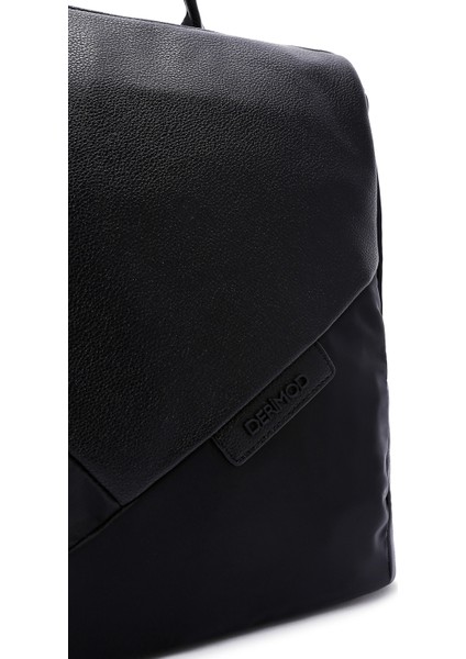 Kadın Siyah Uzun Askılı Casual Sırt Çantası 25WBD250214