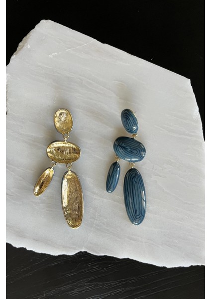 Sallantılı Reçine Oval Küpe modelleri