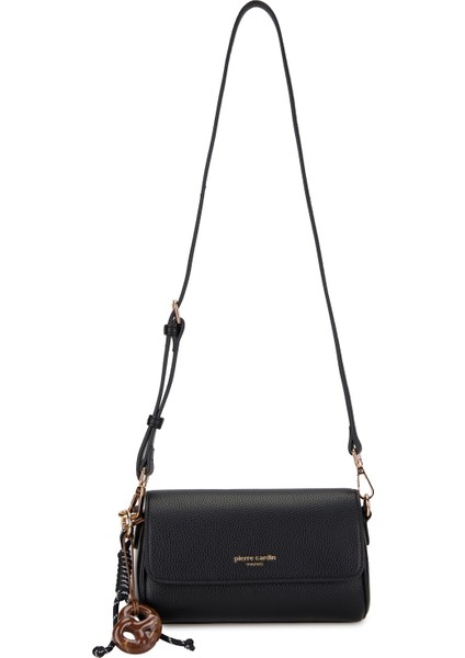 Kadın Siyah Dokulu Deri Çapraz Çanta 05PO25Y9638-DKD S indirimleri