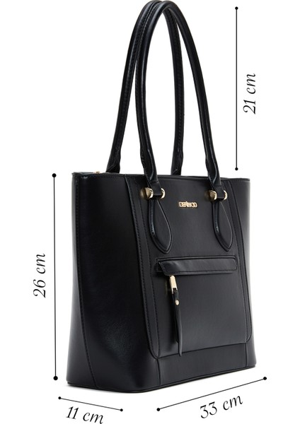 Kadın Siyah Klasik Omuz Çantası 25WBD283418 fiyatları
