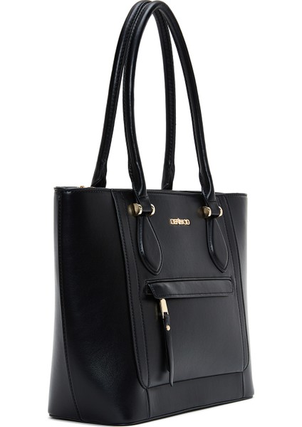 Kadın Siyah Klasik Omuz Çantası 25WBD283418 fırsatları